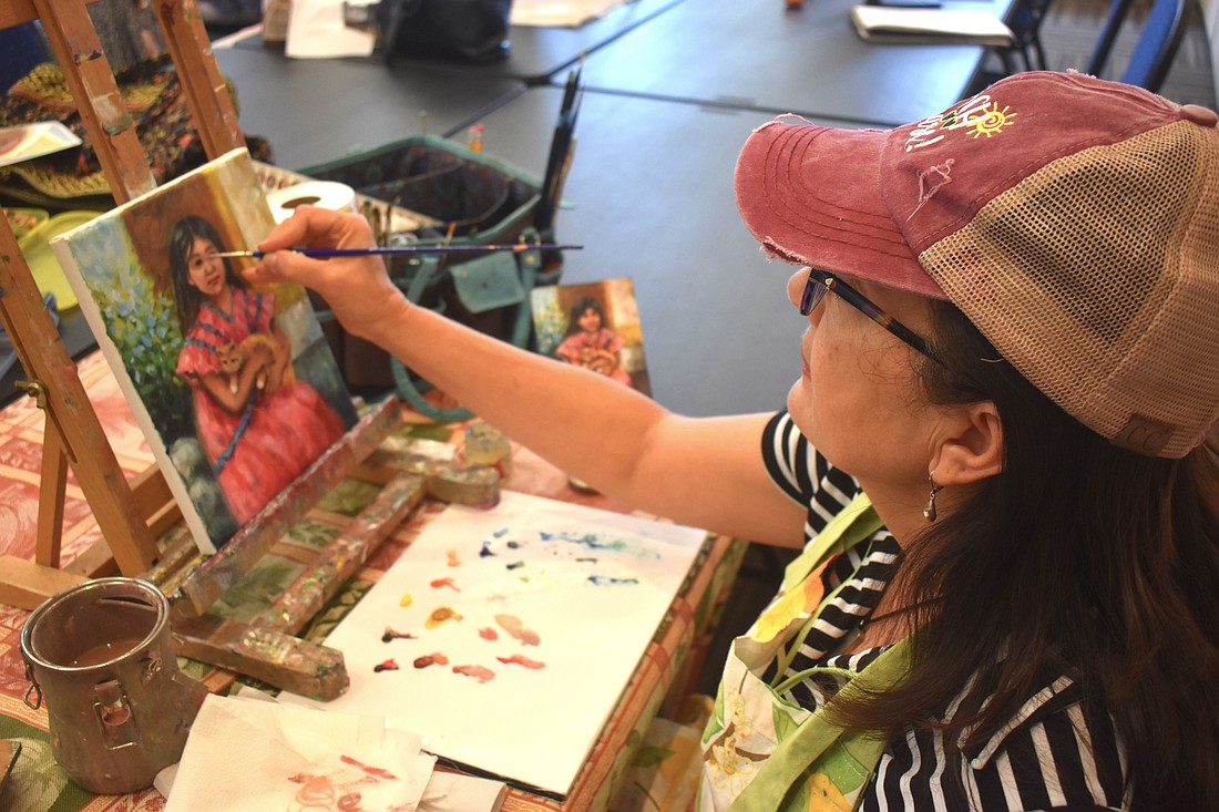 Yovanina Wainio has been a member of LWR Art Club for seven years and appreciates getting critiques from her fellow artists.