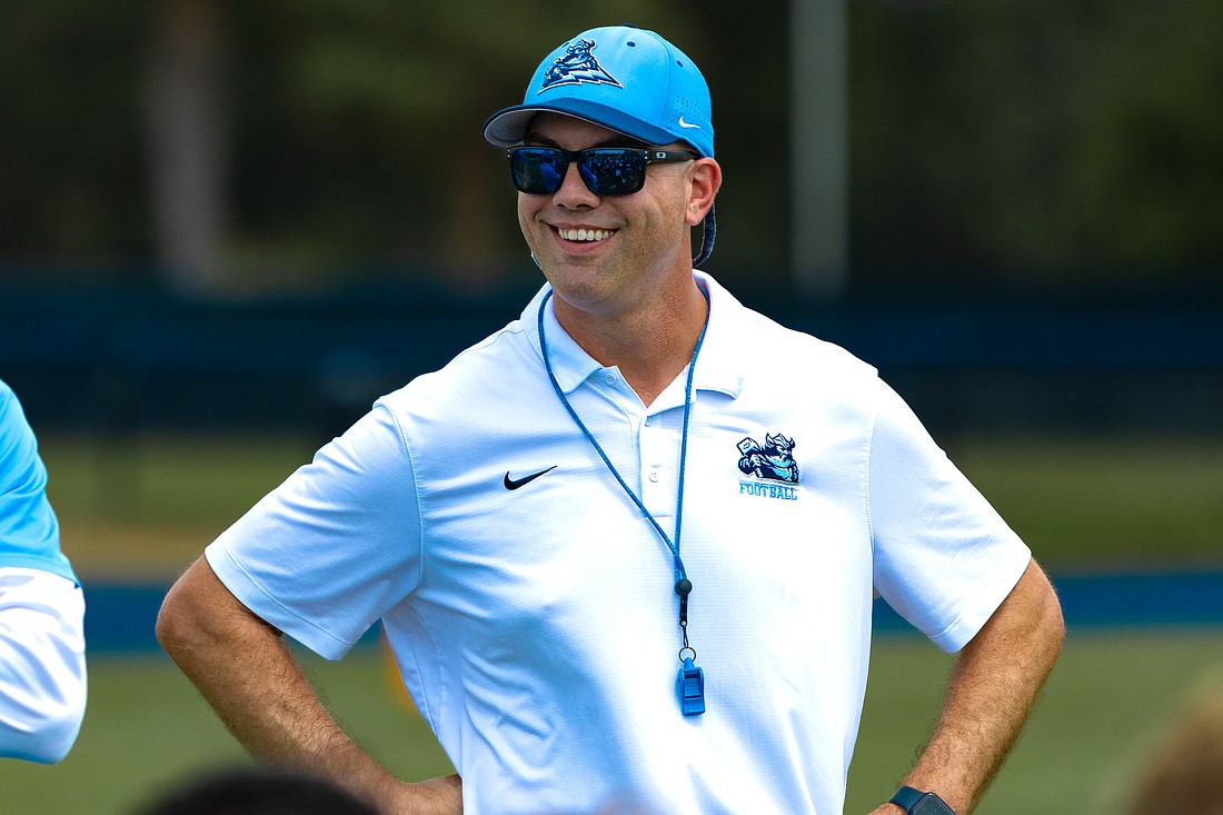 Hollway oversees a practice during fall 2025. Under the fourth-year coach, ODA has never finished shy of the SSAA state semifinals in three completed seasons.