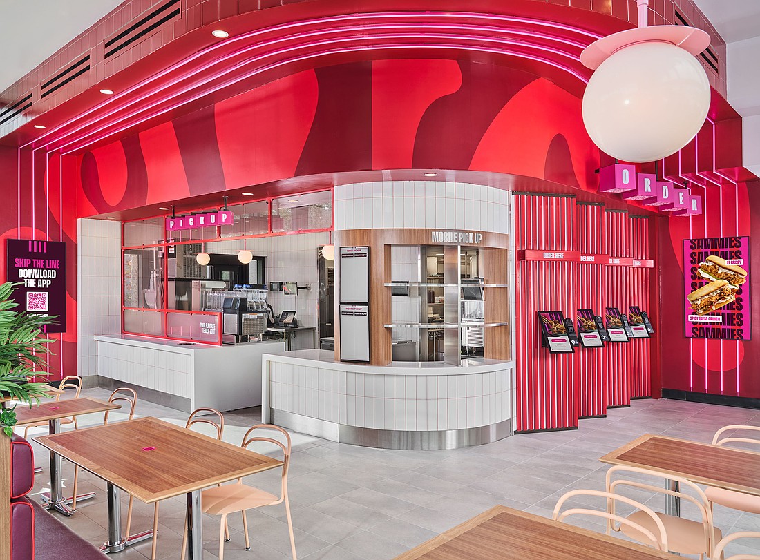 The interior of KFC's Saucy at 502 S. Alafaya Trail in Orlando.