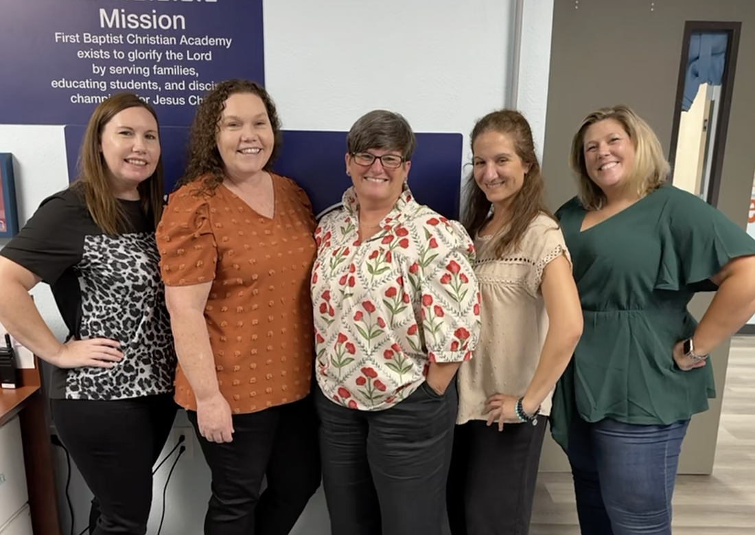 First Baptist Christian Academy VPK team: JoLyn Robinson, Diane Stade, Director Sandy Emery, Diana Dall’Orto and Susan Wanerka. Courtesy photo