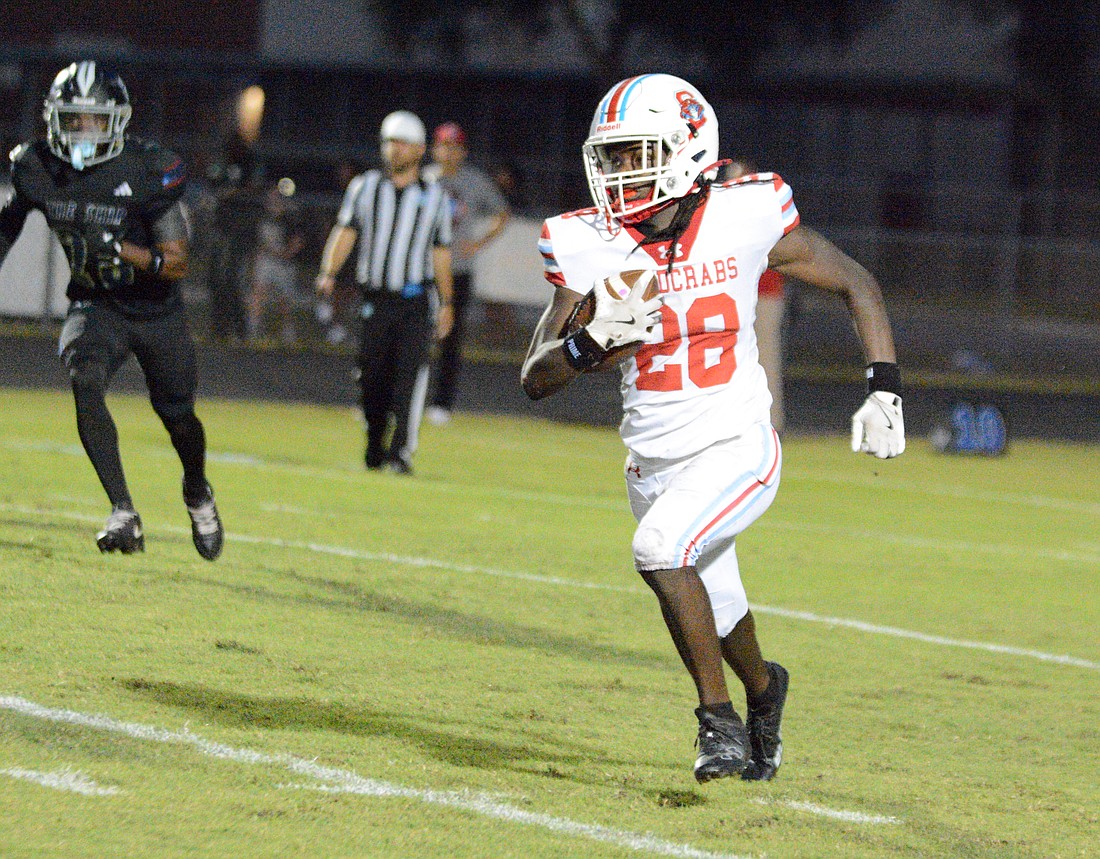 Seabreeze running back Jeremias George. File photo by Brian McMillan