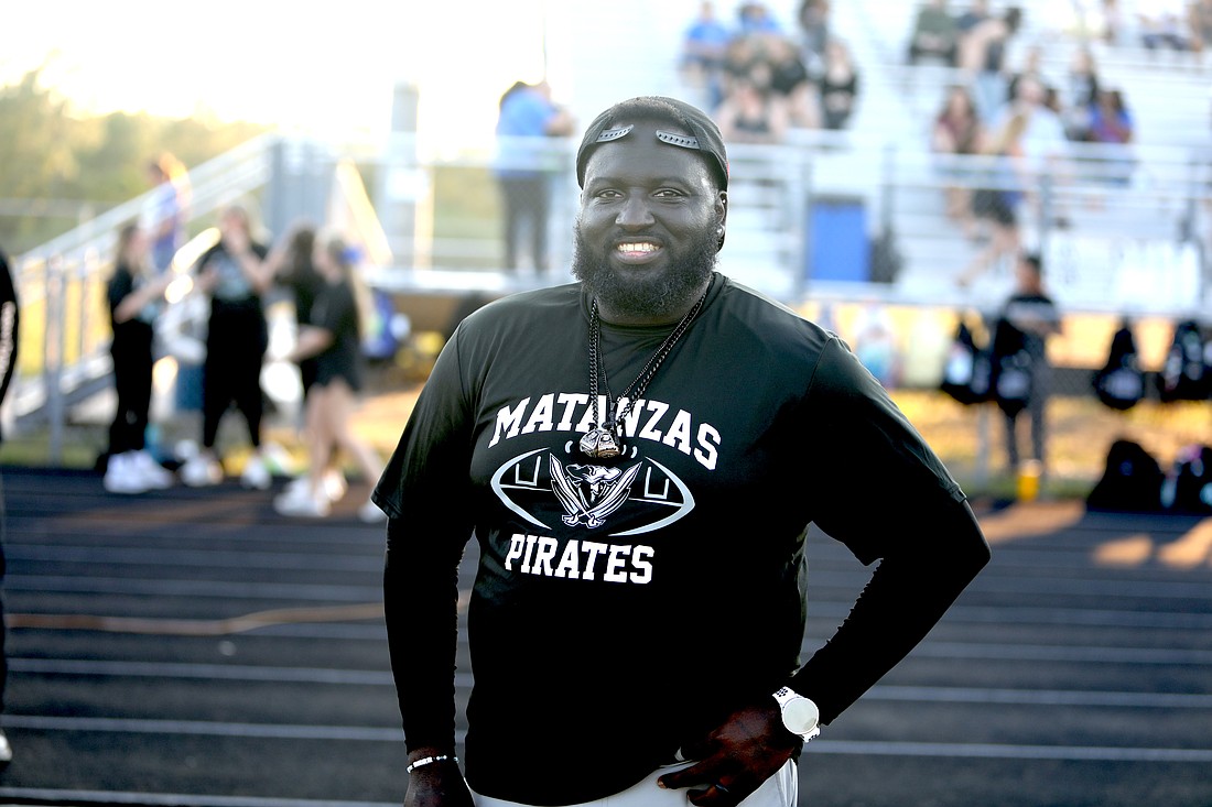 Cory Curtis, a volunteer coach with the Matanzas JV football team and an ESE teacher at Belle Terre Elementary School, has been named the Pirates' girls basketball coach. Photo by Brent Woronoff