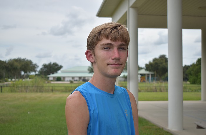 Sarasota Christian sophomore Gabe Milliken poses for a photo. The cross country standout finished eighth among 150 runners at Saturday's SSAA championships.