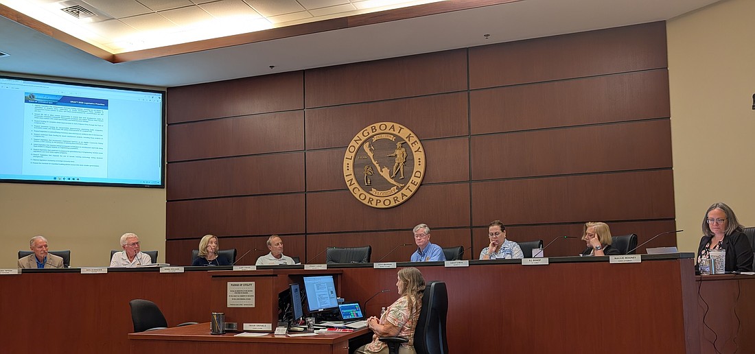 Longboat Key Town Commission met at town hall Monday, Sept. 22 to hold a workshop where legislative priorities, canal dredging and more were discussed.