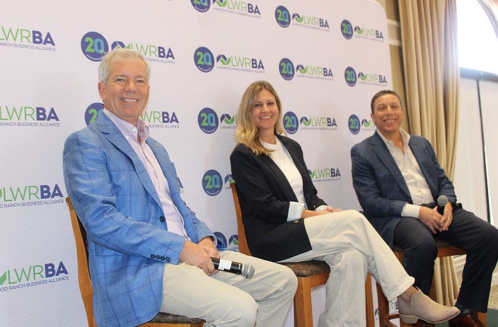 David Sessions, Andrea Saputo Cox and Joseph Najmy were the speakers at Pioneers of Progress: Founding Businesses of Lakewood Ranch.
