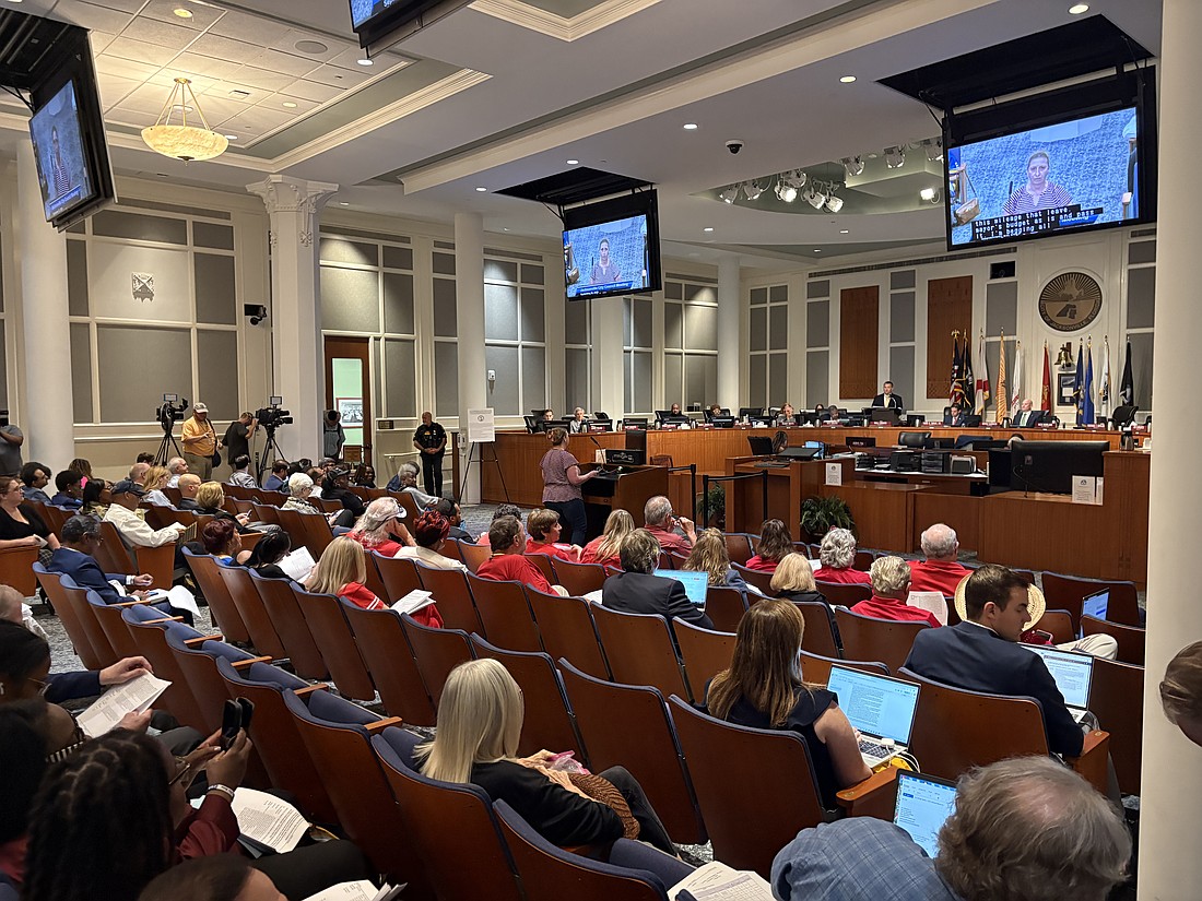 The Jacksonville City Council approved a city budget and property tax cut after debate that stretched from Sept. 23 to early Sept. 24.
