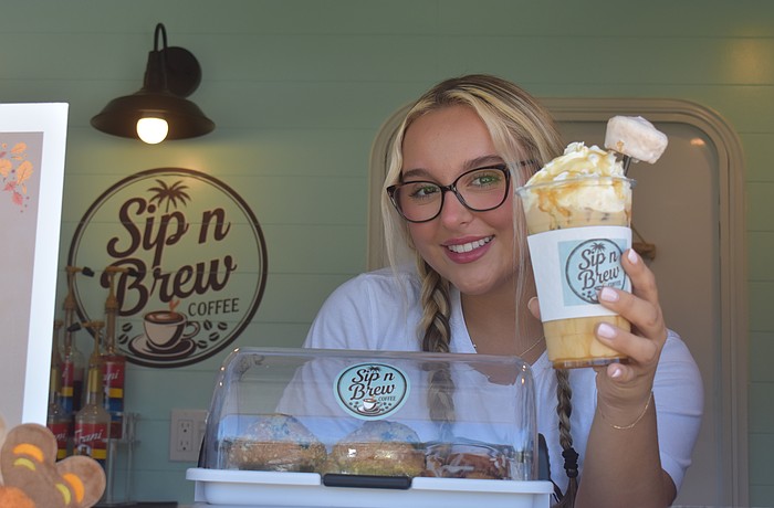 Lakewood Ranch's Katelyn Diaz, 19, is studying business and learning through hands-on experience with Sip n Brew.