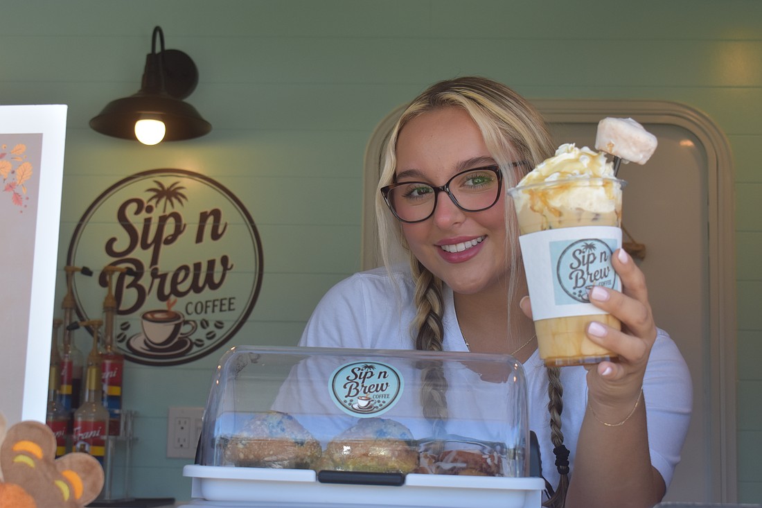 Lakewood Ranch's Katelyn Diaz, 19, is studying business and learning through hands-on experience with Sip n Brew.