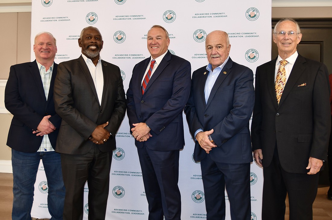 Windermere Mayor Jim O’Brien, Orange County Mayor Jerry Demings, Oakland Mayor Shane Taylor, Ocoee Mayor Rusty Johnson and Winter Garden Mayor John Rees shared their thoughts at the State of the County.