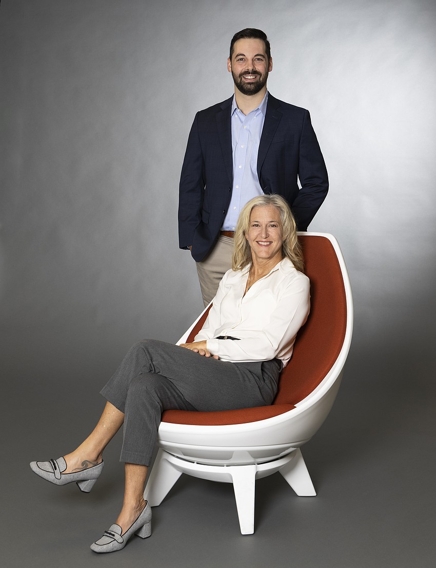 Garret Sheahan with his mentor Susan Allan.