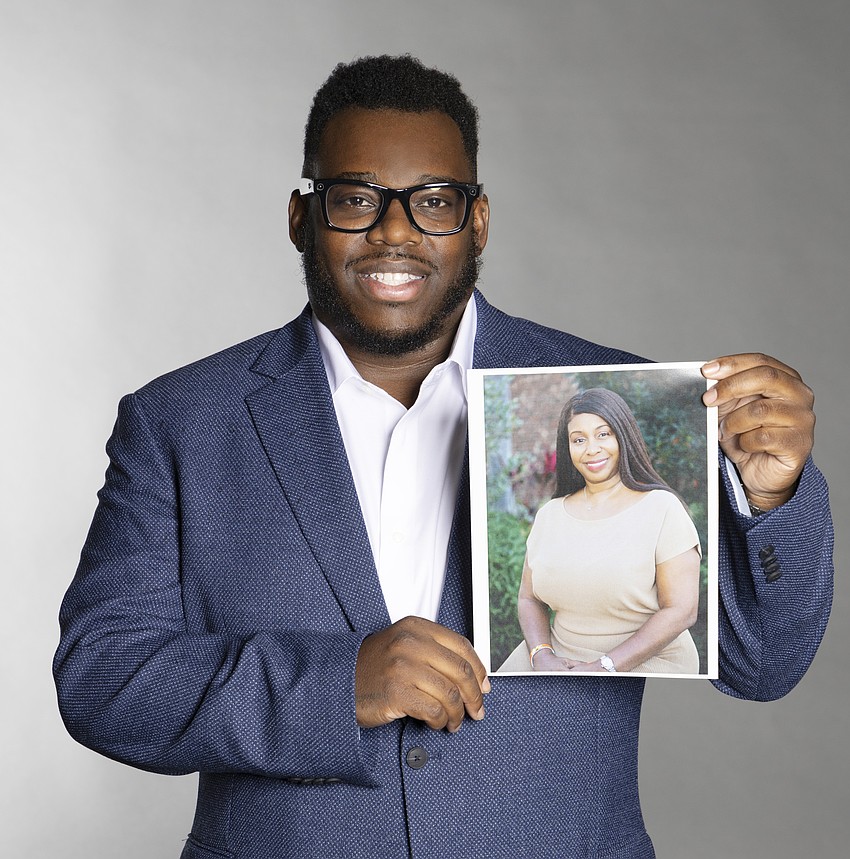 Giovanni Humphrey with his mentor Jeanine Johnson.