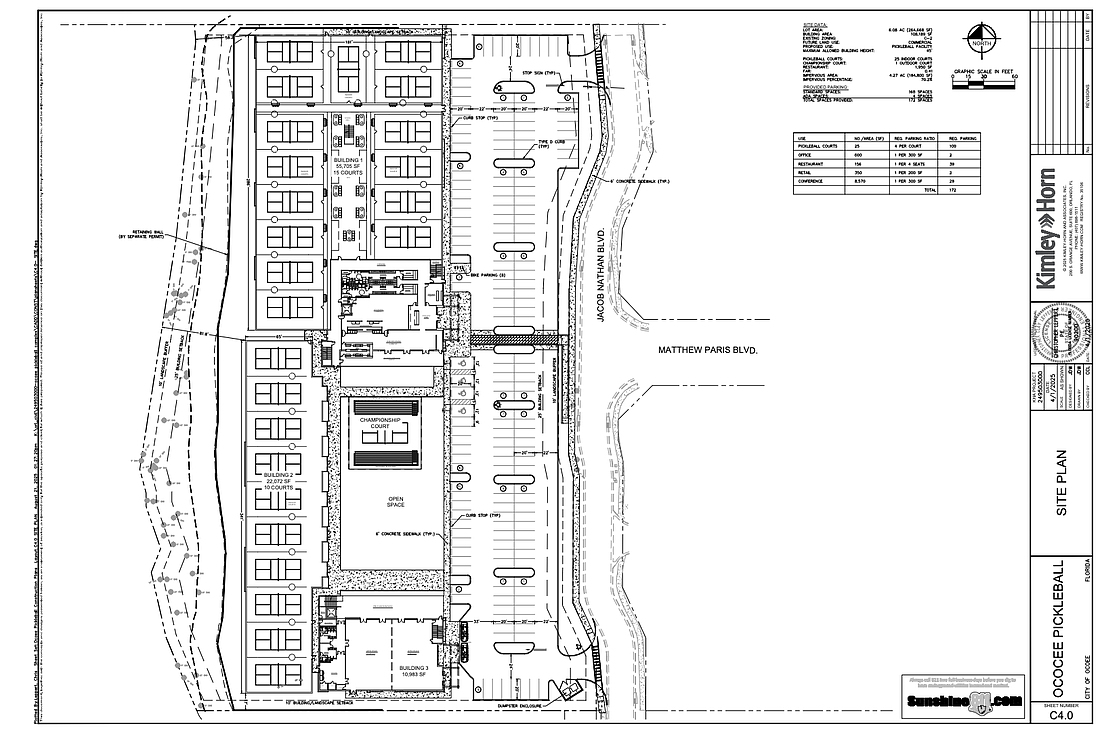 The pickleball facility will feature 25 indoor courts and one outdoor championship court.