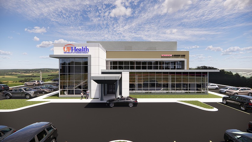 A rendering of the University of Florida Health Emergency and Urgent Care – Intracoastal being constructed at 13679 Atlantic Blvd.