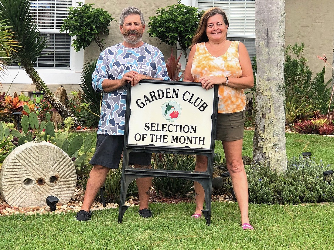 The garden of Angela and Vinny Yacuzzi of Feling Lane is the Garden Club at Palm Coast's October Selection of the Month. Courtesy photo