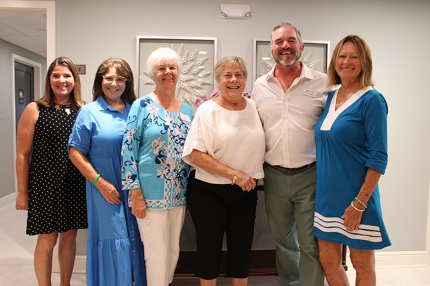 Kim Verreault, Amy Steinhauser, Barbara Koetsier, Gail Loefgren, Rev. Brock Patterson and Debby Debile.