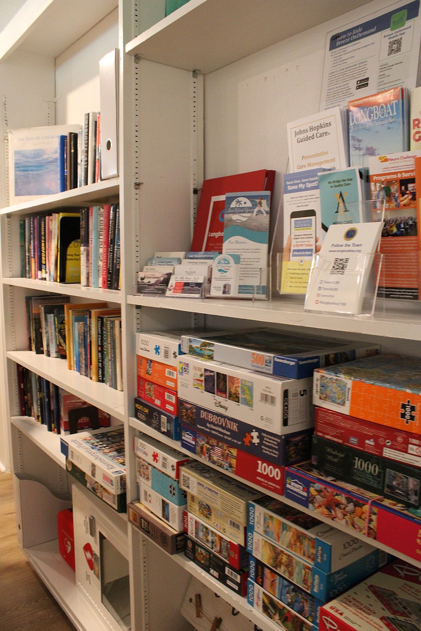 The Paradise Center's library of puzzles and other media found a home on the second floor of Longboat Island Chapel.