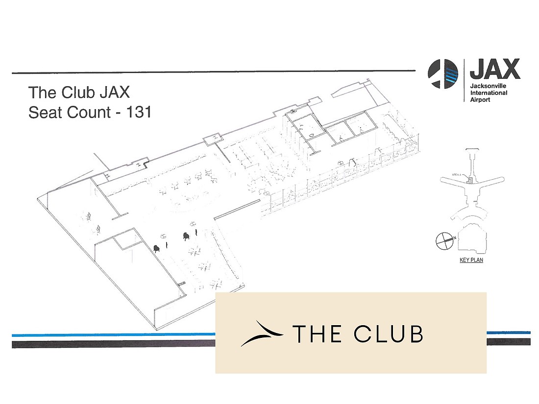 The Club Jax is planning to reopen in a new, larger space at Jacksonville International Airport. It is in the new Concourse B, now under construction.