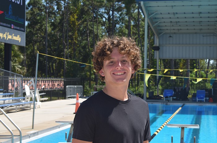 Vito Sgroi poses for a photo before a Sept. 30 practice at Selby Aquatic Center. The senior for Riverview boys' swimming & diving is one of the program's most recent Division I talents.