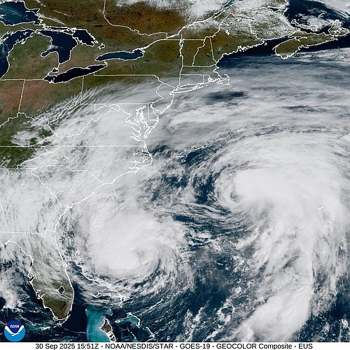 Satellite image courtesy of NESDIS Satellite Services Division (NOAA)
