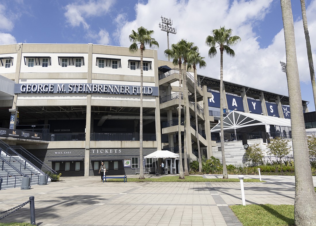 The Tampa Bay Rays played the past season at George M. Steinbrenner Field, the Spring Training home of the New York Yankees.