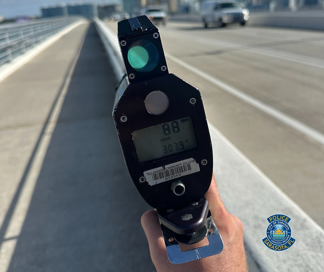 A driver was measured at 88 mph over the Ringling Bridge, which has a 35 mph, leading to their arrest, according to the Sarasota Police Department.