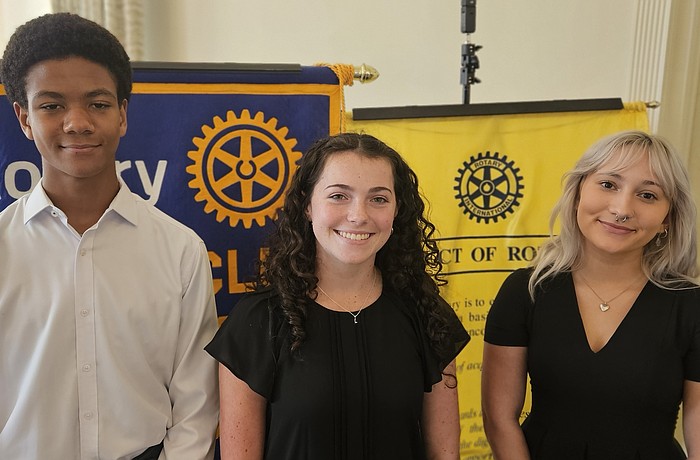Lakewood Ranch High School seniors Zachariah Kersey, Kylie Scott and Chloe Drapak were the winners of the Rotary Club of Bradenton's essay contest on what the Constitution means to them.