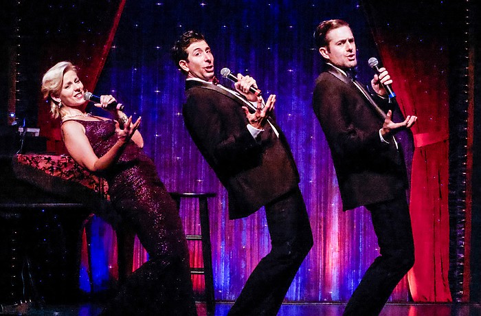 Haley K. Clay, Andrew Leggieri and Russell Mernagh star in Florida Studio Theatre's ode to contemporary crooners, "Feeling Good."