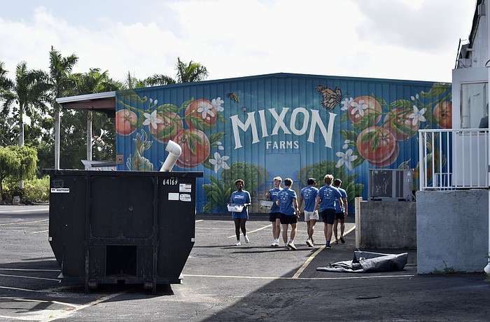 Students from The Out-of-Door Academy volunteer at Mixon Fruit Farms Oct. 3.