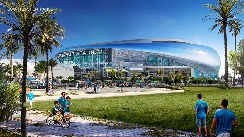 The southeast entrance of the Jacksonville Jaguars' 