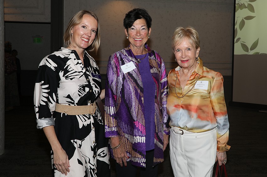 Jessica Hays, JoAnn Heisen and Barbara Gardner enjoy a lunch and learn with Resilient Retreat's Pathways to Resilience program.
