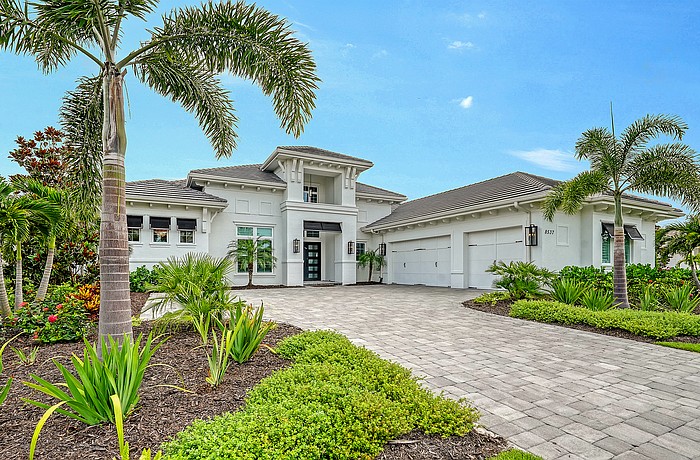 This Lake Club home at 8537 Pavia Way sold for $3.5 million. Built in 2022, it has five bedrooms, five-and-a-half baths, a pool and 4,291 square feet of living area.