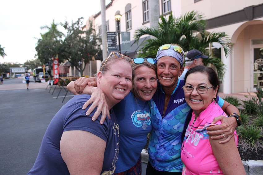North Port's Marie Hendry and Sheri Chejlyk, and Sarasota's Terri Mitchell and Kathy Nix are all smiles before they begin the Women on Wheels Ride in Lakewood Ranch.