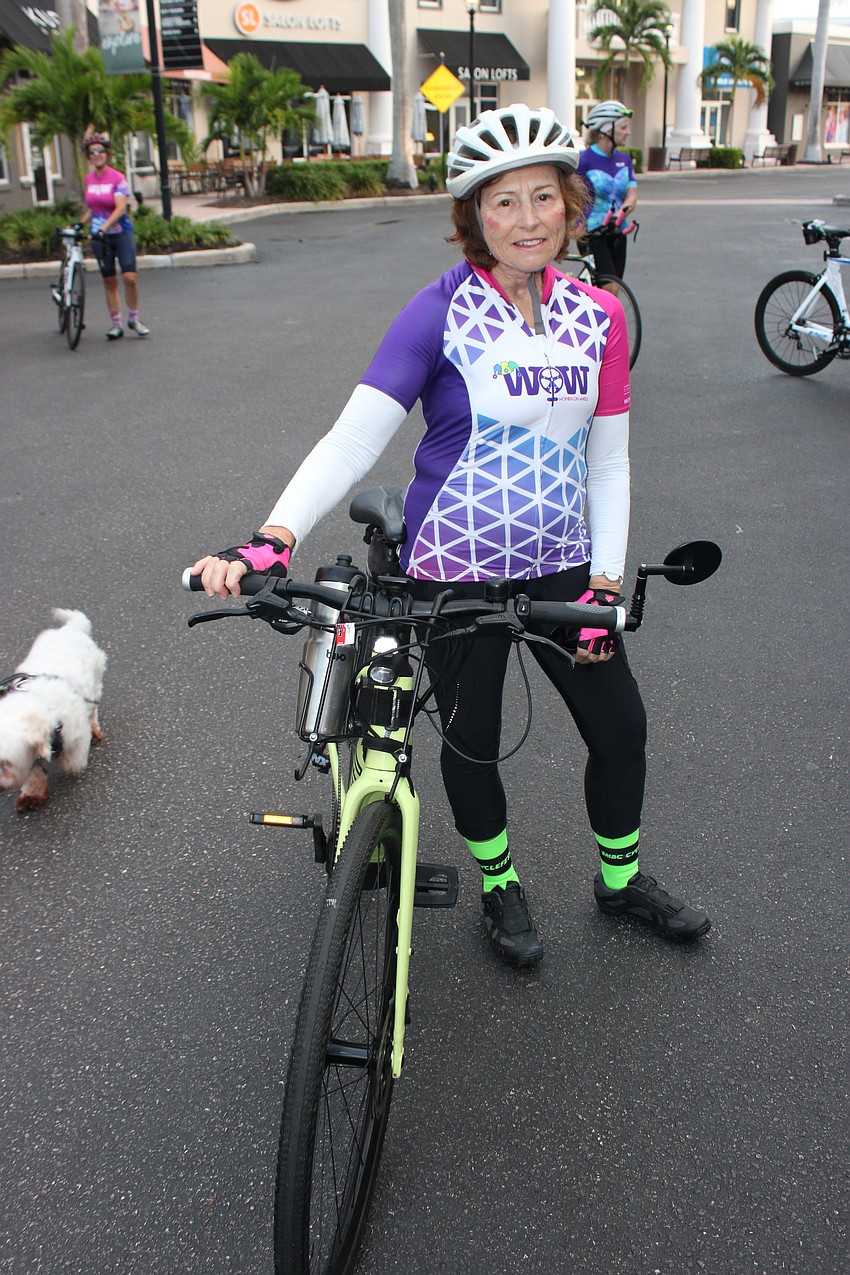 Dorys Ribeiro of Clearwater came to support the Women on Wheels Ride as a member of the co-sponsoring St. Petersburg Bicycle Club.