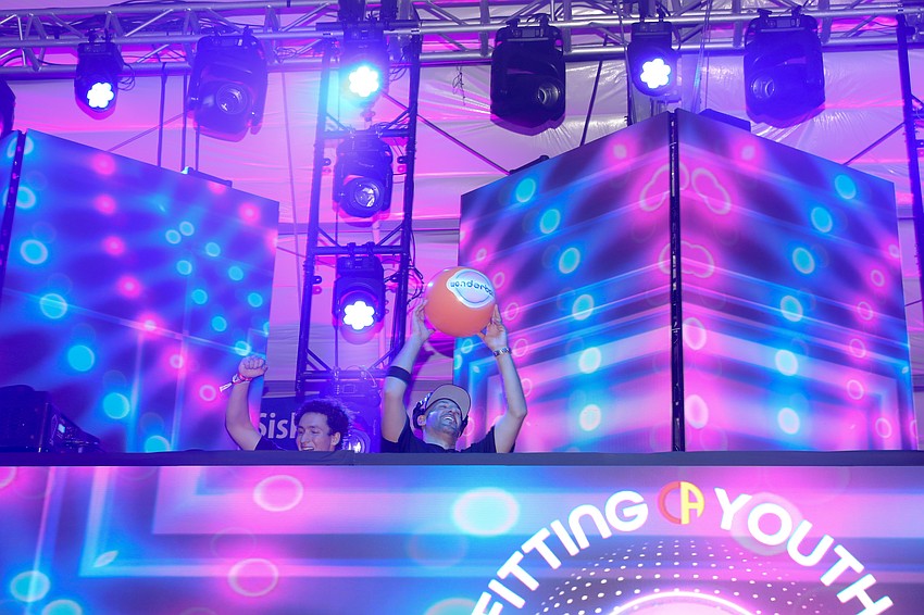 DJs pumped up the jam with electronic music.