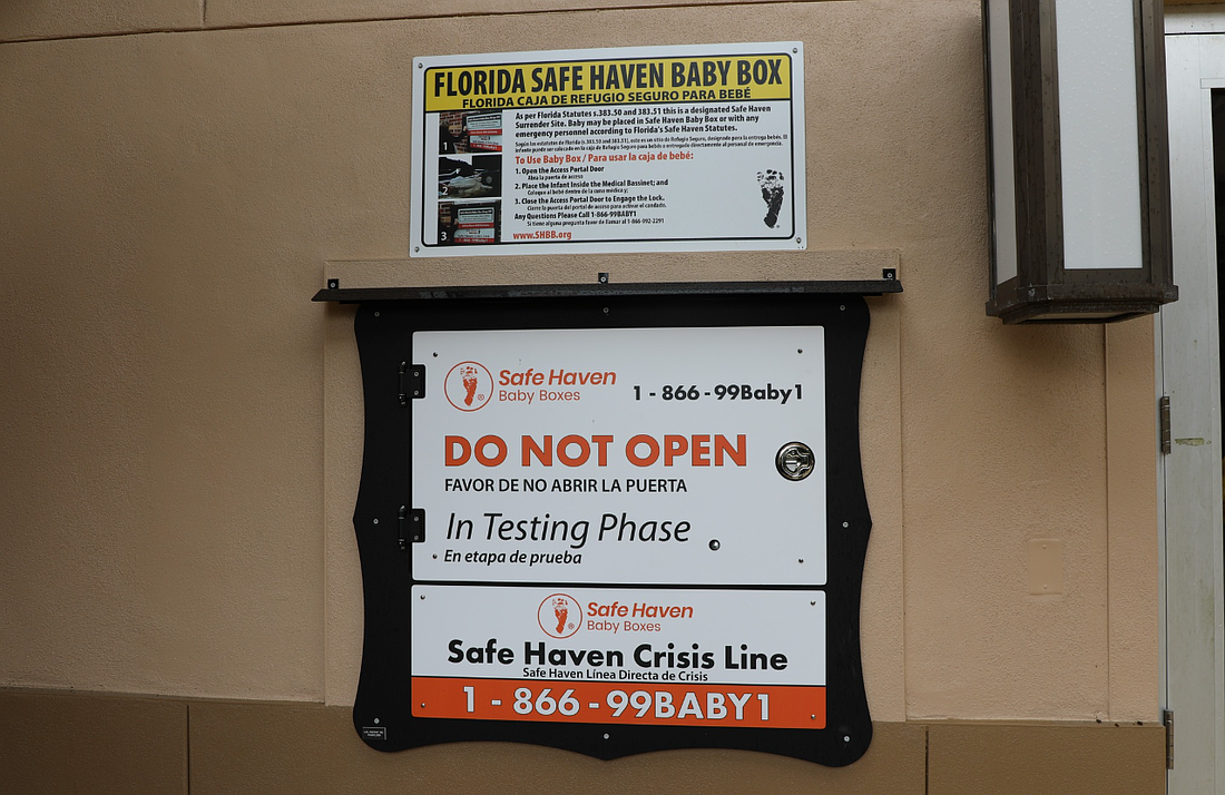 Palm Coast's Safe Haven Baby Box is one of 10 in Florida. Courtesy of Palm Coast