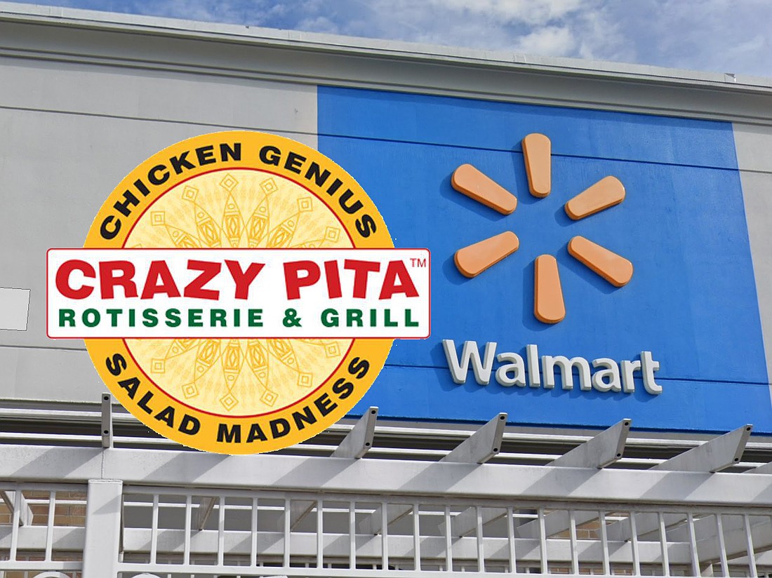 Crazy Pita Rotisserie & Grill is planned in the River City Marketplace Walmart Supercenter at 13227 City Square Drive in North Jacksonville.