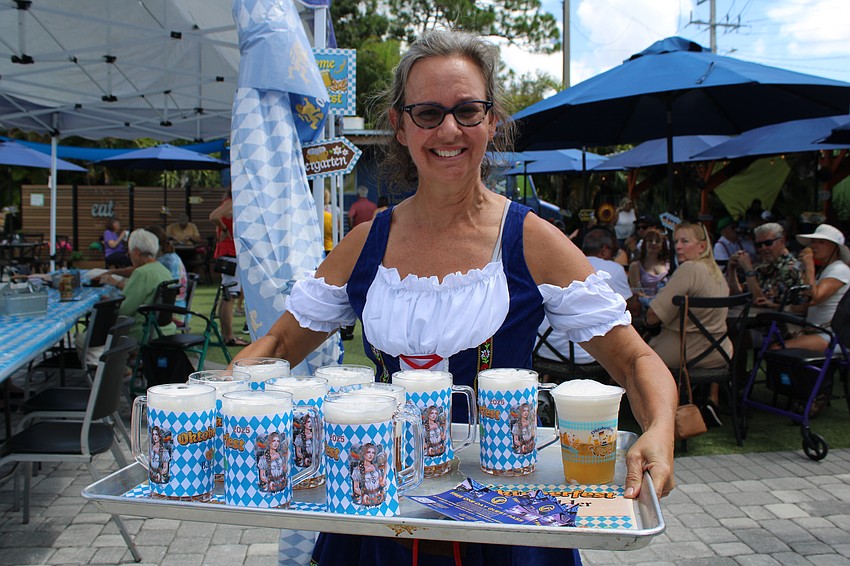 Kim Livengood, owner of The Bazaar on Apricot & Lime, introduced the venue's first Oktoberfest celebration on Oct. 4.
