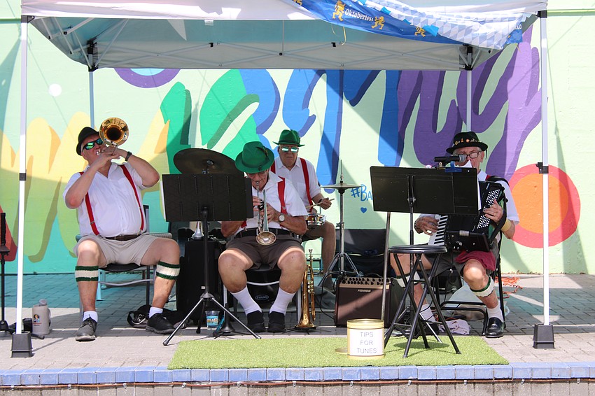 The four-member Fabulous Schnitzel Brothers polka band transported festival-goers to Europe during the Oktoberfest celebration on Oct. 4 at The Bazaar on Apricot & Lime.