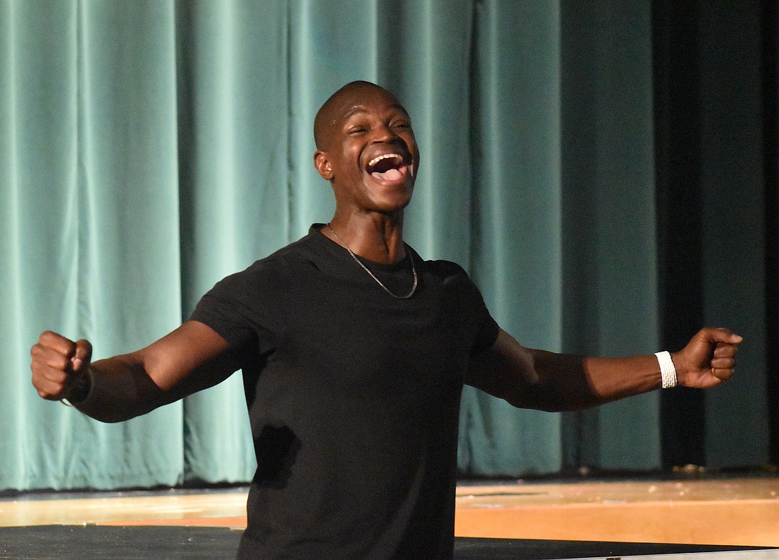 Darian Sanders uses his passion and experience of performing to inspire students at Lakewood Ranch High School.