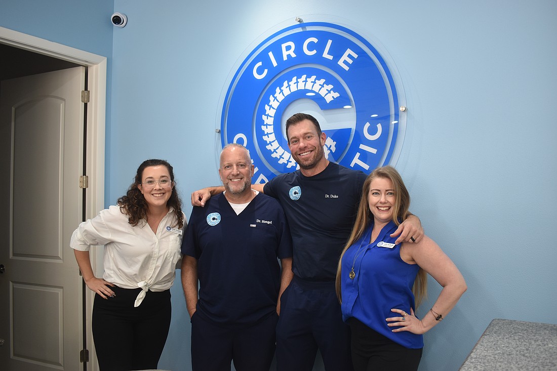 Circle Chiropractic's Zoey Young, Greg Hengel, Ben Duke and Alex Scholz welcomed clients for the first time at their new location in Lakewood Ranch on Oct. 6.