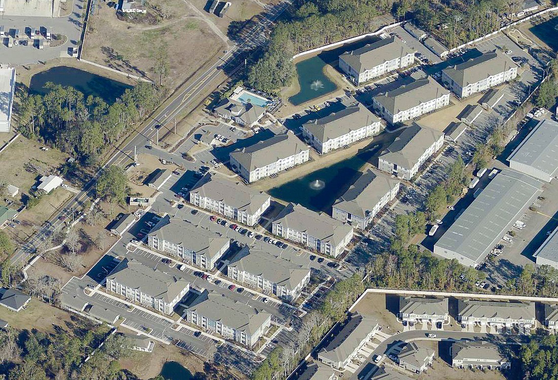 The Avery at River City Marketplace apartments is at 14200 Duval Road about 3 miles east of Jacksonville International Airport and 1.4 miles west of River City Marketplace.