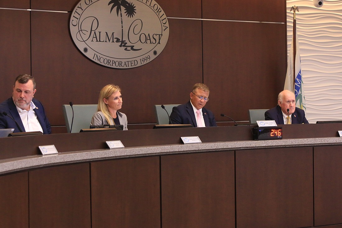 The Palm Coast City Council, with Councilman Charles Gambaro attending over the phone, approved the new E-bike ordinance in a 4-1 vote. Photo by Sierra Williams