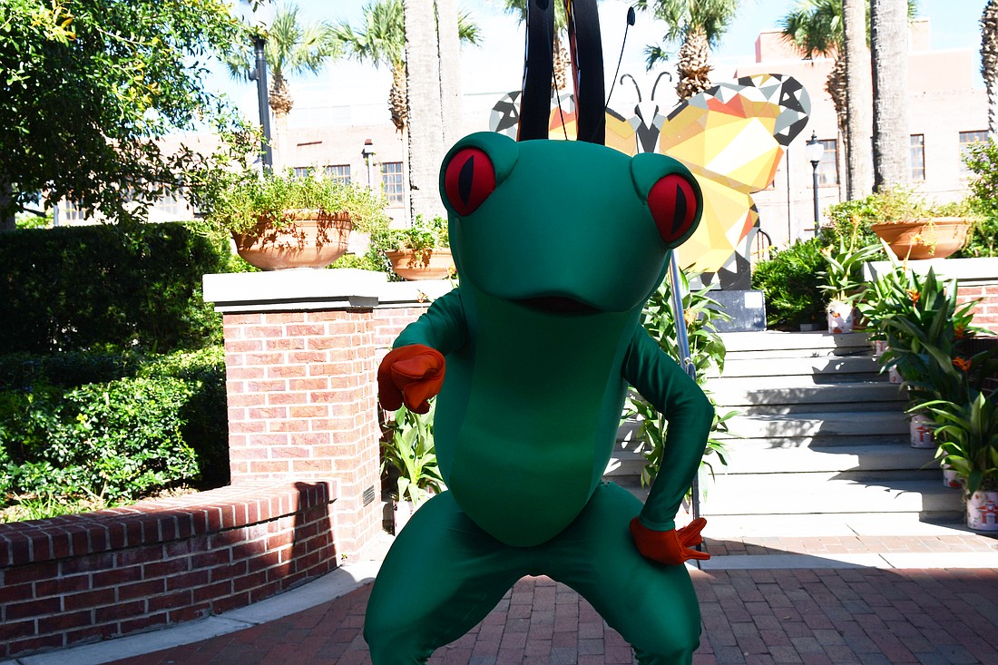 Butafrog made an appearance at the event, entertaining children and adults.