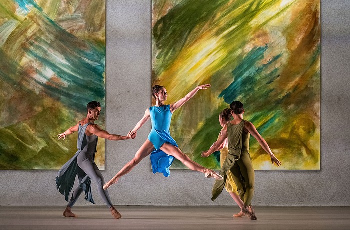 Ricardo Graziano, Sierra Abelardo and other members of the Sarasota Ballet will perform the premiere of Jessica Lang's "The Lorenz Butterfly."