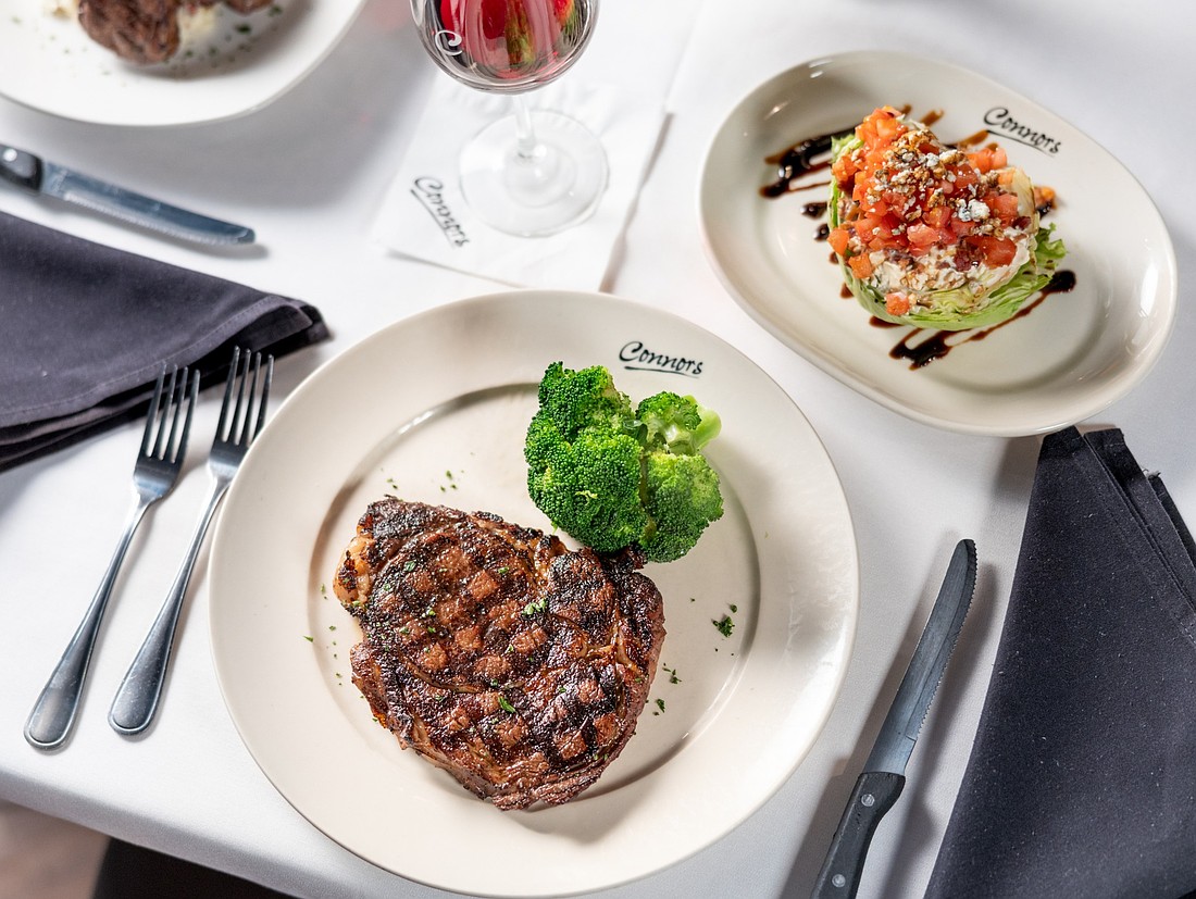 Steak, seafood, salads, starters and more are on the menu at Connors.