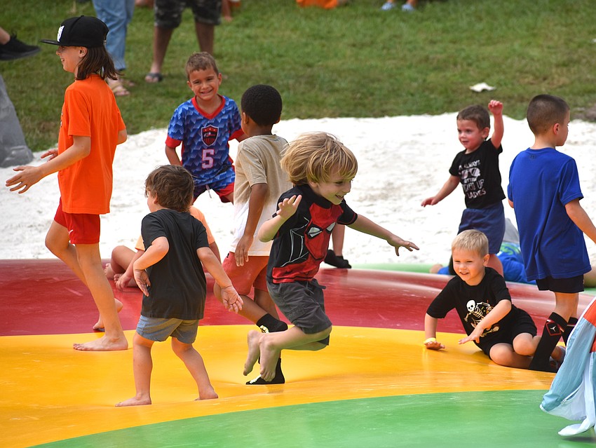 The Jumping Pillow was a popular stop for children during the 34th Annual Pumpkin Festival at Hunsader Farms on Oct. 11.
