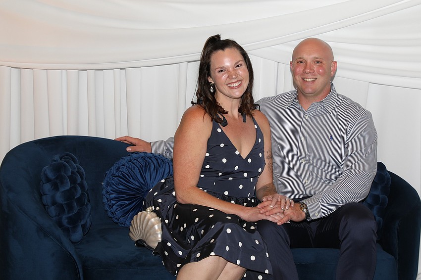 Brittany and Paul Eagans attend Pearls & Prosecco on Oct. 10.