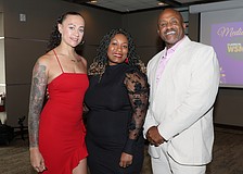 Amy Holmes, Truly Valued CEO and founder Shavonne Johnson and Charles Whitfield