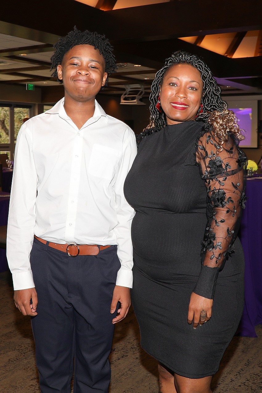 Nehemiah Simon with his mom, Shavonne Johnson.