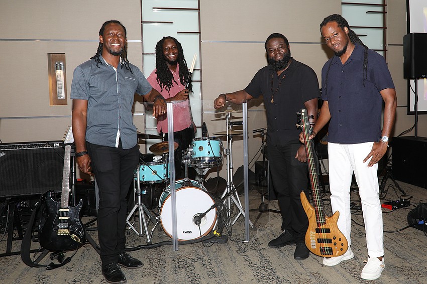 Nick Salmon, Ramone Dada Drummer Smith, Chad Keys Munroe and Lorenzo Grooveologist West make up the band Nostaljah.